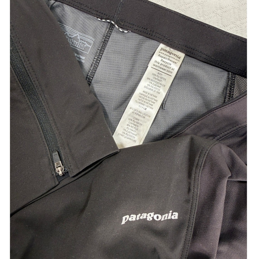 Patagonia Wind Shield Pants Mens S STY24103FA21 Black Drawstring Performance EUC - Picture 4 of 8